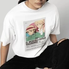 Sophie And  Movie Poster Printed T-Shirt - BELLA MODA - White - View 4