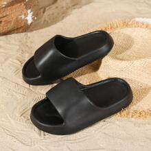 2024 Fashion Versatile Soft EVA Couple/Unisex Slippers, Thick Lightweight Comfy Thick Non-Slip Soles, Suitable For Indoor, Bathroom, Beach, Simple Elegant INS Style