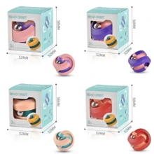 Set de 4 juguetes antiestrés con bola giratoria, cubo mágico y giro de dedos, diseño rotativo creativo y cómodo - Multicolor - Ver 2