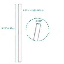 Pajita de repuesto para botella de agua de 24oz/32oz, pajitas reutilizables y transparentes para accesorios de botellas de agua de 24oz y 32oz