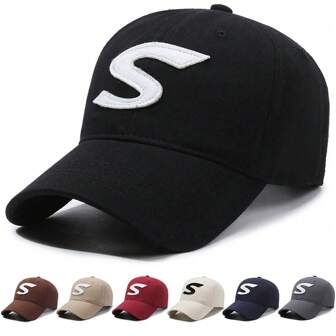 1Pc Man Embroidery S Adjustable Sunscreen High Quality Baseball Cap Suitable For Commuting And Travel Four Season