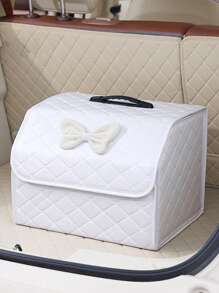 1pc Car Trunk Storage Box Leather Folding Car Storage Box Car Universal Storage And Miscellaneous Sorting Box - one-size - View 10