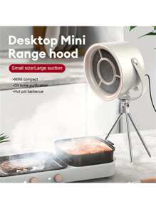 1pc Mini Desktop Range Hood, Portable Range Hood With 3 Speed Exhaust Fan, Large Suction Range Hood, With Removable Filter Element, USB Powered By, Portable Extractor Hood, For Indoor BBQ, Hot Pot, RV, Outdoor Camping - Small Household Range Hood - View 3