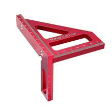 1 thước kẻ đánh dấu gỗ, thước vuông, thước góc, thước tam giác, thước kẻ, thước đo đánh dấu, thước góc thước hợp kim nhôm - Đỏ - Xem 3
