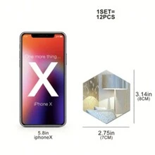 48 piezas de pegatinas de espejos de pared de acrílico hexagonales, espejos decorativos removibles, adornos de arte de forma hexagonal para decoración del hogar, pegatinas personalizadas