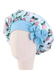 1顶婴儿睡帽，女童缎面睡帽，适合卷发、青少年和幼儿 - 彩色 - 查看 8