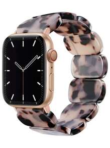 1pc Fashionable And Minimalist Women's AppleWatch Band, Oval-Shaped Elastic Resin Strap, Lightweight, Breathable, And Easy To Wear, Waterproof And Scratch-Resistant, Suitable For Various Occasions Such As Work/Parties/Shopping, Available In Sizes 38/40/41mm, 42/44/45/49mm, 42mm For S10, 46mm For S10, Professionally Compatible With AppleWatch Ultra 2/1, SE S11/10/9/8/7/6/5/4/3/2/1. - Multicolor - View 1