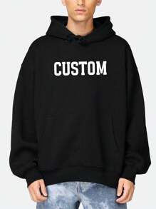 Custom Fashion Men's Hoodie, Add Text, Front And Back, Gifts, Anniversaries, Parties Stylish,Fashion,Hipster,Casual,Minimal Chic Personalized,Customized,Custom,Unique Guy Costumes,Capsule Wardrobe,Men Basic/Street Style Ideal Gifts For Him Boyfriend,Family,Friends For Birthdays,For Vacation/Holiday,For School/Competition,For Sports/Climbing