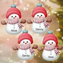1 Pc Personalized Christmas Ornaments, Custom Christmas Decorations With Name, Christmas Tree Decorations, Christmas Ornaments Set, Christmas Decorations Indoor, Christmas Decorations For Tree, Cute Christmas Decor For Family, Personalized Christmas Gifts.Personalized Gifts For Women, Men, Mother, Father, Multi-Functional, Adjustable, Waterproof, Anti-Mold - Multicolor - View 30