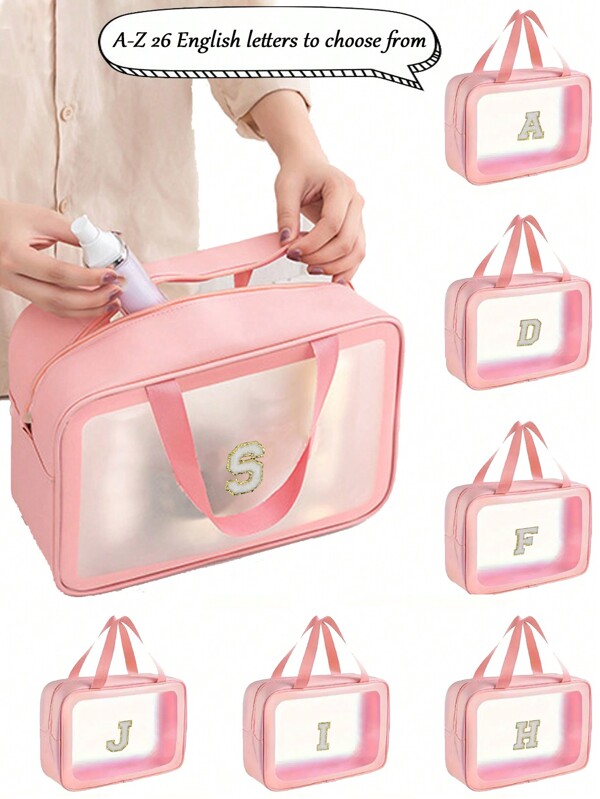 1pc Travel Cosmetic Storage Bag, Large Capacity Waterproof Makeup Bag, Toiletry Bag, Handbag, Cruise & Dorm Essential Items Summer Travel, Vacation Home Bathroom Decor Holiday Makeup Organizer Bathroom Accessories Back To School