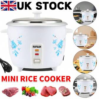 Electric Rice Cooker 1L Non-Stick Removable Bowl And Keep Warm Function