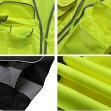 Reflective Vest High Visibility Blank XXXL Motorcycle Jacket Vest Fluorescent Signal For Men Woman - Orange - View 7