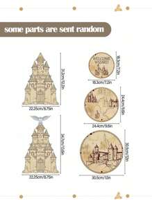 Zaubererwesen Cupcake-Ständer Geburtstags-Party Halloween Motto-Event Party Kuchen Dekorationen