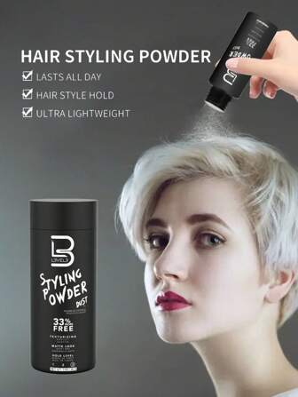 PAORPEVM 1 件装定型粉，打造自然造型，易于涂抹，防油性头皮丰盈定型粉，打造持久丰盈质感，哑光发根提升，适合所有发质，两种型号随机发货