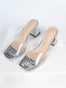 Women's Elegant Fashion Comfortable Square Toe Thick Strap Casual Sandals, Versatile For Events