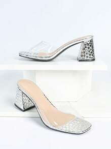 Women's Elegant Fashion Comfortable Square Toe Thick Strap Casual Sandals, Versatile For Events