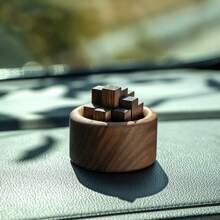 1 Juego de difusor de madera - Dispensador de aroma de palo de madera redondo para hogar, oficina, estudio - Cilindro de fragancia de liberación lenta, sin fuego, sin batería necesaria - Porta aceite esencial decorativo, accesorios