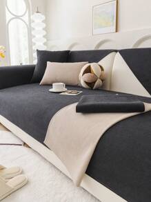 1 Vỏ gối sofa bốn mùa, đệm sofa Chenille chống trượt chống bắn nước hiện đại tối giản thời trang, chăn sofa, vỏ gối chống bụi, chống bẩn, có thể giặt được, thân thiện với thú cưng, thích hợp cho phòng ngủ, văn phòng, phòng khách, ghế sofa hình chữ L - màu đen - Xem 6