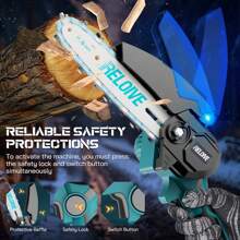 RELOIVE RELOIVE 6 In Mini Chainsaw With 2PCS 2.0 Ah Batteries 3 Chains,Cordless Small Handheld Chain Saw For Wood Cutting Tree Trimming - trái cam - Xem 8