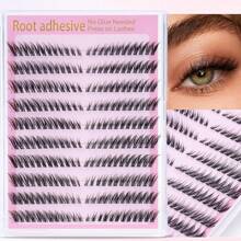 120 件 C 卷自粘睫毛簇，带镊子的睫毛簇 - 无需胶水，无需卸妆，易于粘贴，省时睫毛簇，睫毛簇，单根睫毛，睫毛，假睫毛 - C - 查看 7