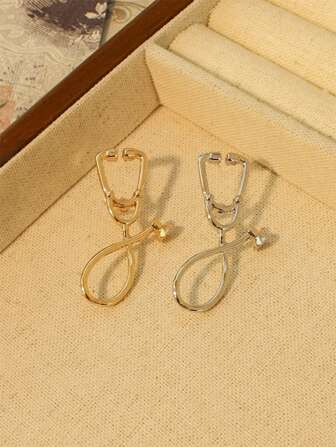 Yuan Shuo 1 件欧美风格创意听诊器胸针，适合医生、护士日常佩戴