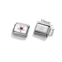 1 قطعة سوار جذاب مزين بنجمة من الفولاذ المقاوم للصدأ، قطع اكسسوارات يمكن تصميم المجوهرات DIY هدايا