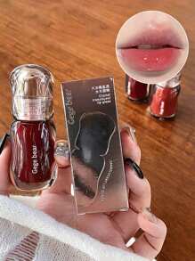 Gege Bear 1Pc冰桶晶莹透亮唇彩，保湿滋润不易脱妆不掉色，秋冬季女士液体唇膏 - 彩色 - 查看 4