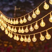 3M20lights LED Bubble Ball Light System Indoor And Outdoor Garden Courtyard Path Decoration Christmas Wedding Eid Mubarak Happy Arrangement(Battery Not Included), Solar Lights Outdoor - Multicolor - View 9