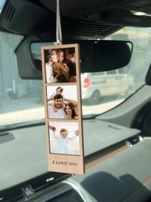 定制个性化木质小相框，可悬挂DIY照片和文字，作为圣诞纪念品装饰家居摆设，多功能，美观，防霉，可重复使用，可爱，色彩缤纷，现代时尚，可定制，个性化，独特，是送给他的理想礼物，也是送给她的理想礼物，适合送给男朋友、女朋友、爸爸、妈妈、家人、朋友、儿子、女儿、学生，可用于餐厅、浴室、客厅、卧室、办公室、茶室、学校、家庭、卧室焕新、生日毕业、家居焕新、圣诞礼物等。