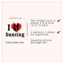 50pcs Street Dance Stickers Cool Room DIY Waterproof Decoration Suitable For Mobile Phone Computer Wall Skateboard Water Cup Window, Teens Small Gift