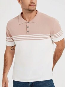 Men's Summer New Contrast Color Business Polo Shirt
