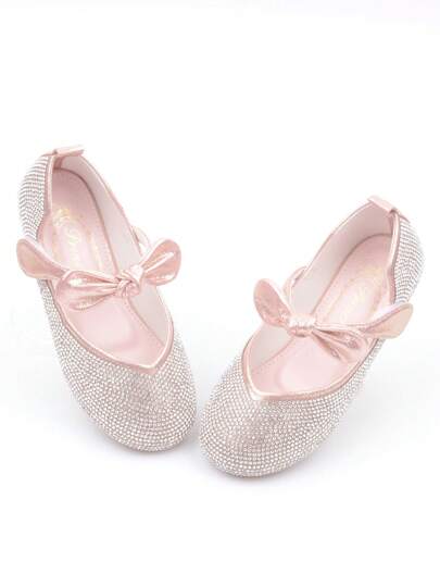 أحذية أميرة كريستال للبنات، لوفرز ناعمة قاع مرصعة بالراين والتلألؤ، أحذية أداء فضية
