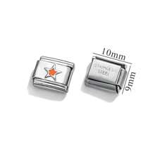 1 قطعة سوار جذاب مزين بنجمة من الفولاذ المقاوم للصدأ، قطع اكسسوارات يمكن تصميم المجوهرات DIY هدايا