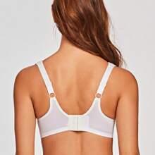 MELENECA MELENECA Women's Full Coverage Underwire Bra Minimizer Plus Size Lace Comfortable Cushion Strap