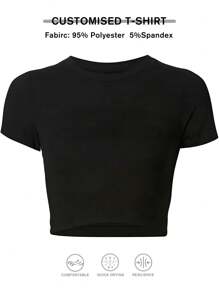 Personalized Photo/Pattern Customization On Women's Short Sleeve T-Shirt, Customized Designs For Friends/Family/Couples/Scenery/Pets, Suitable For Birthday/Anniversary/Valentine's Day Gifts