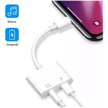 Adaptador Audifonos Jack 3.5mm Cable Para i-Phone Para iPad - Blanco - Ver 6