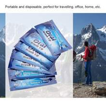 Finger Teeth Wipes,Mint Flavor Disposable Oral Brush Ups (Dark Blue, 30pcs)Oral Finger Wipes Teeth Whitening Wipes Oral Cleaning Wipe Non-Sensitive Helps Remove Smoking/Coffee/Soda Stain Effective No Gum Irritation Instant Smile Fresh Breath
