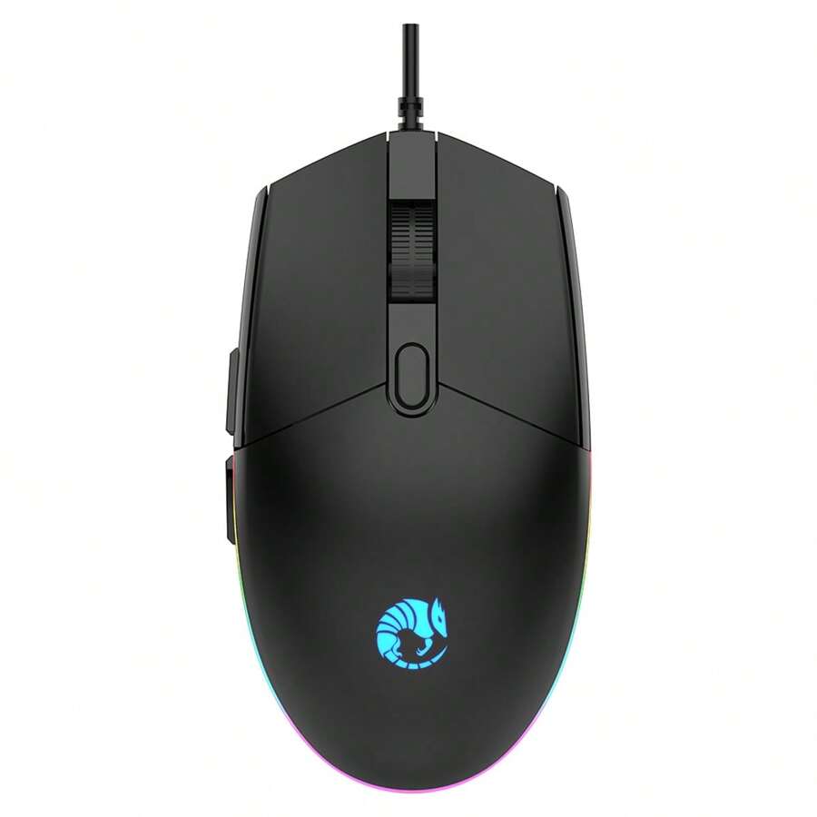G707 Wired 6 Keys Mouse Colorful Lighting Gaming And Office Compatible With Microsoft Windows And Apple IOS System