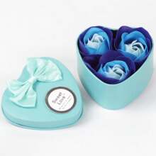 Fiore di sapone rosa artificiale in scatola di ferro, fiore di sapone profumato a rosa per decorazione regalo per matrimonio, compleanno, festa della mamma, San Valentino, laurea, attività aziendali