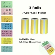 Label Maker - Portable Thermal Label Printer, Wireless Label Maker Machine Mini Sticker Printer With Rolls Thermal Label Paper, Mini Sticker Printer With Multiple Templates For Phone