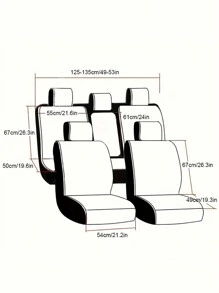 New 5-Seater Waterproof And Comfortable Full Coverage Car Seat Cushion, All Season Use
