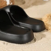 2024 Fashion Versatile Soft EVA Couple/Unisex Slippers, Thick Lightweight Comfy Thick Non-Slip Soles, Suitable For Indoor, Bathroom, Beach, Simple Elegant INS Style