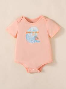 Balabala 4 Packs Baby Bodysuits Unisex Baby Boys Girls Summer Short Sleeve Bodysuit