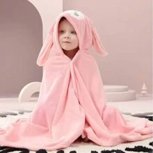 1pc Cartoon Embroidered Children's Bathrobe, Fully Wrapped, Soft And Comfortable, Quickly Absorbs Body Water Stains, Easy To Wear, Universal For All Seasons