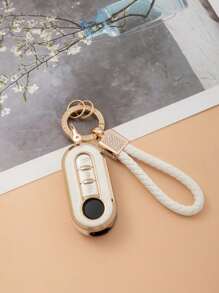 2pcs Fiat Car Key Fob Cover + Keychain, Fiat Car Series TPU Material Anti-Scratch Anti-Drop + 0.1mm Ultra-Thin Ultra-Quiet | 3-Button Precise Fit Car Models (Including Installation Screwdriver) Anti-Drop Wear-Resistant Portable Design 360° Signal Protection Fingerprint-Resistant Coating Keeps Like New [Please Check Details Page For Compatible Models] - Apricot - View 5