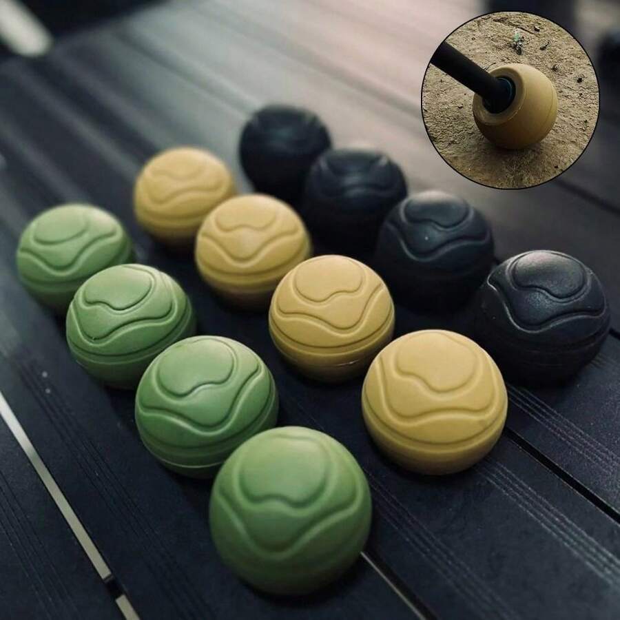 1个通用月亮椅腿套保护套，防滑耐磨，露营防下陷球形脚套，可拆卸椅子配件，直径23毫米/1.2英寸，适用于：13/14/15/16/18毫米 - 彩色 - 查看 1