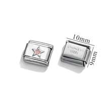 1 قطعة سوار جذاب مزين بنجمة من الفولاذ المقاوم للصدأ، قطع اكسسوارات يمكن تصميم المجوهرات DIY هدايا