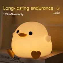 可爱卡通豆豆鸭小夜灯，小巧尺寸适合侧放，充满少女魅力，非常适合送给妈妈的生日礼物