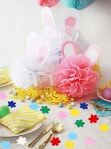 100pcs Multi-Color Mini Flower Confetti, Colorful Paper Confetti Tabletop Decorations For Party