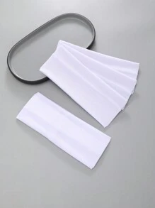 4条男女通用宽发带（约7.5厘米/2.95英寸），简约设计，适合短发和长发，防滑、吸汗、弹性柔软材质，适合瑜伽、跑步、健身运动，可作头巾、吸汗带、发带、秋冬季发箍、女士发饰、度假装扮、优雅围巾、女士头巾、柔软头巾、夏季服装、节日、派对等场合佩戴。 - 白色 - 查看 5